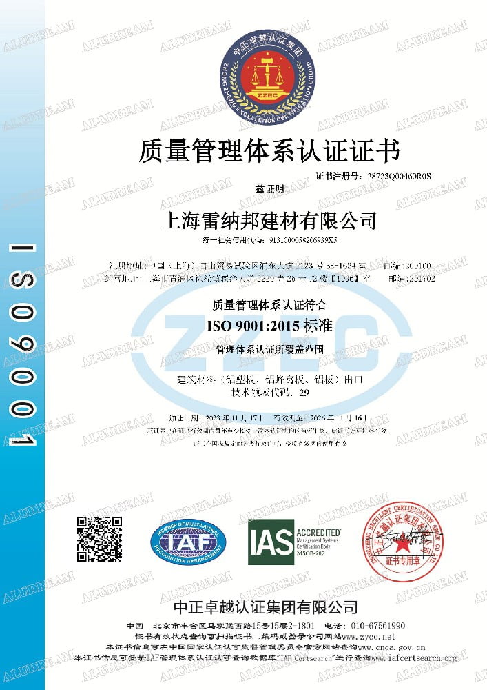 Fire Rating Certificate