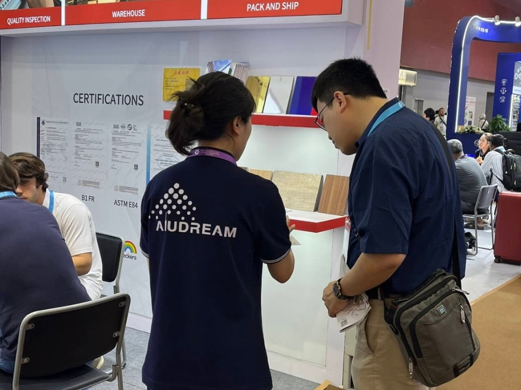 Customer factory inspection for aluminum composite panel manufacturing capability