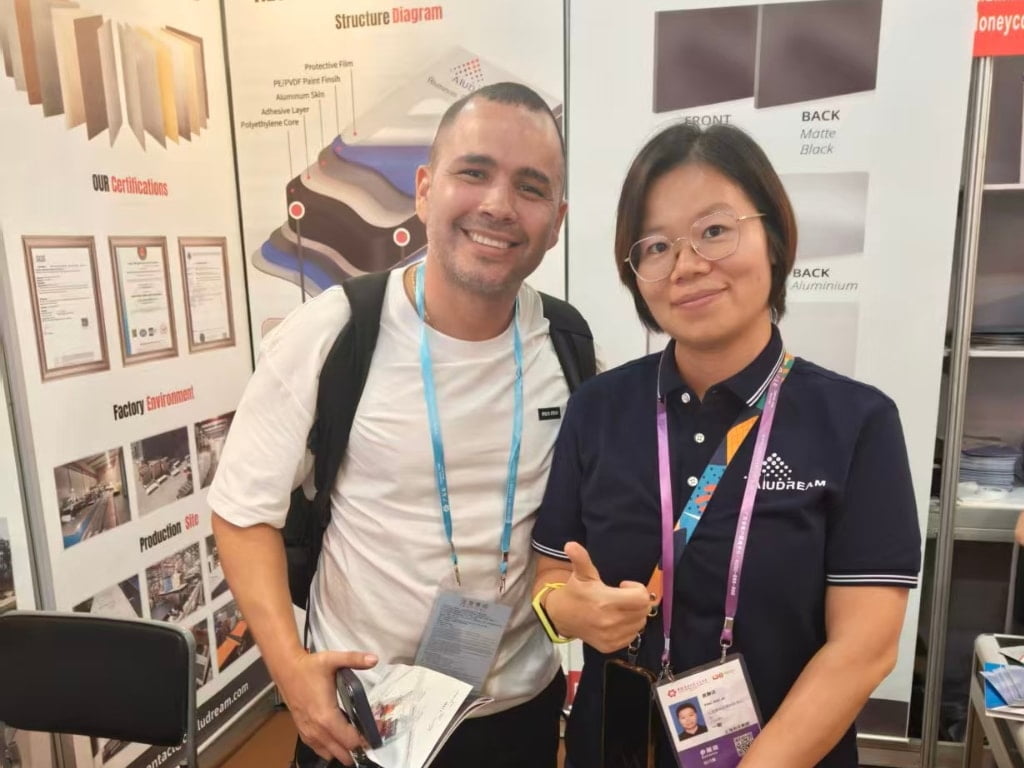 Aludream sales team meeting overseas clients for ACP project requirements