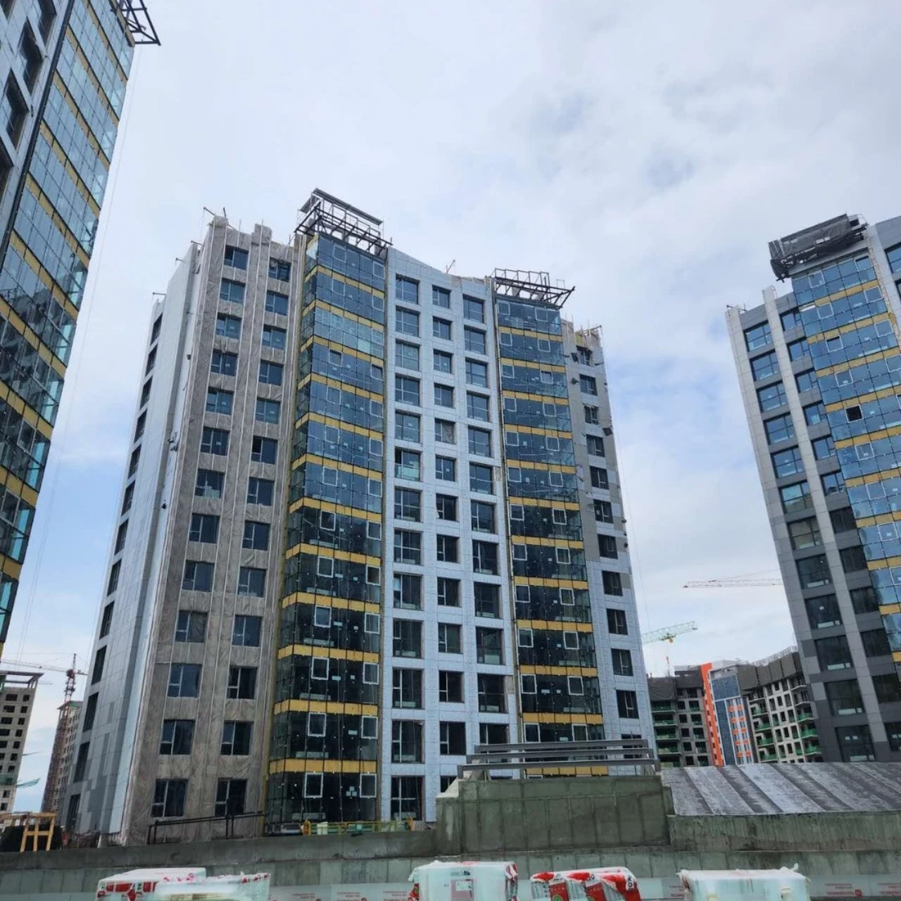 Mongolia High-rise Building Aluminum Composite Panel Facade Project