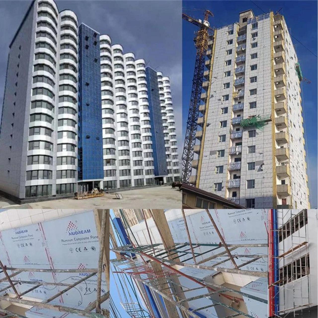 Mongolia High-rise Building Aluminum Composite Panel Facade Project