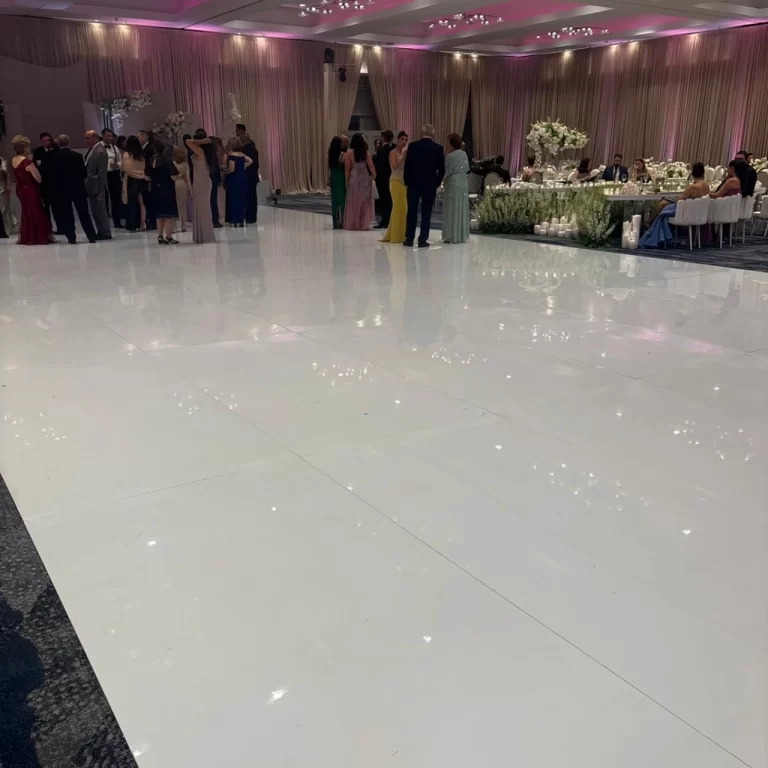 High Gloss White Aluminum Composite Panel Banquet Hall Flooring Project