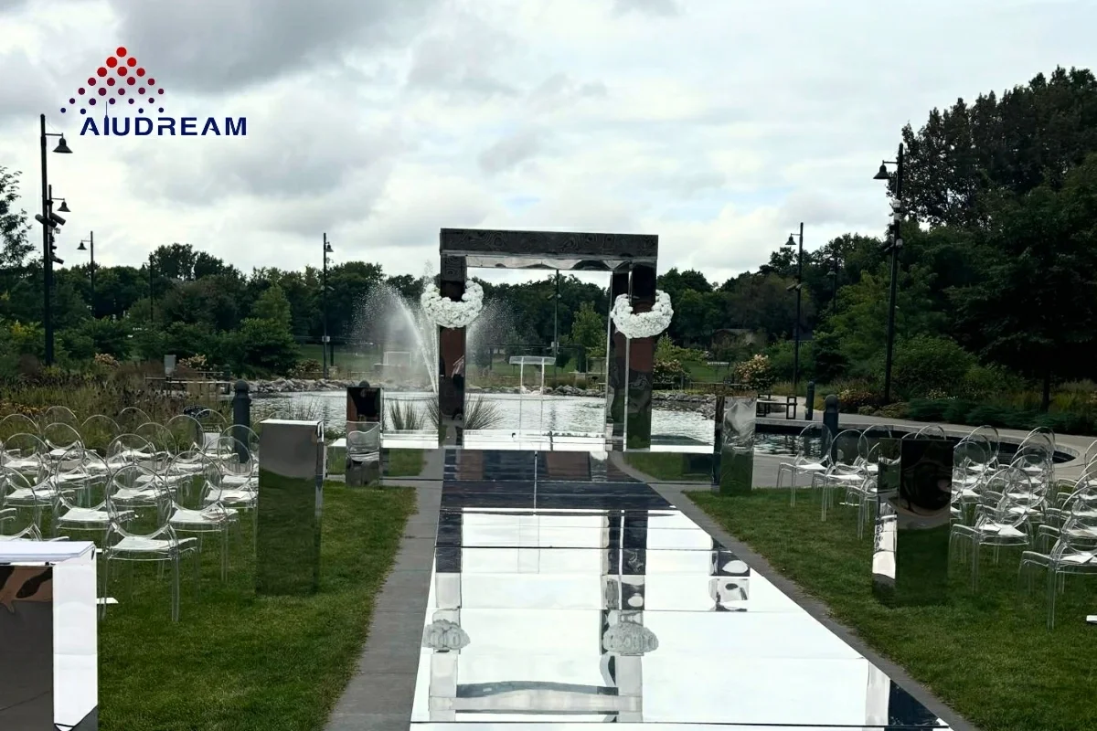 Silver Mirror Wedding Decoration Project