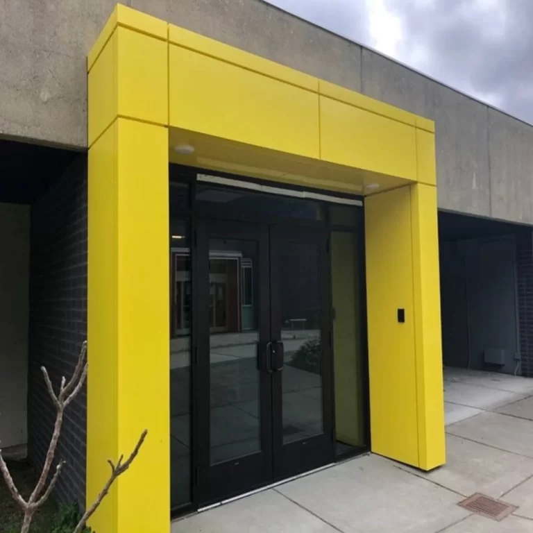 Dominican Republic Yellow Aluminum Composite Panel Cladding Project