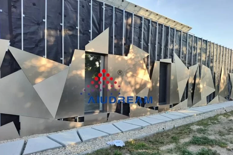 Slovakia Commercial Brushed Steel Aluminum Composite Panel Project