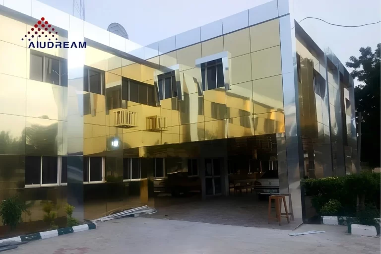 Gold Mirror Facade Project