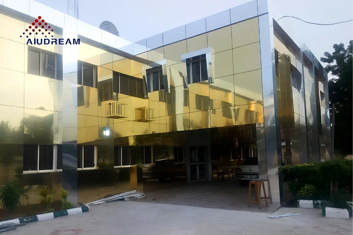 Gold Mirror Facade Project