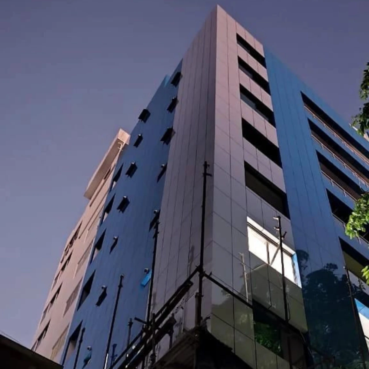 Maldives Blue and White Aluminum Composite Panel Facade Project