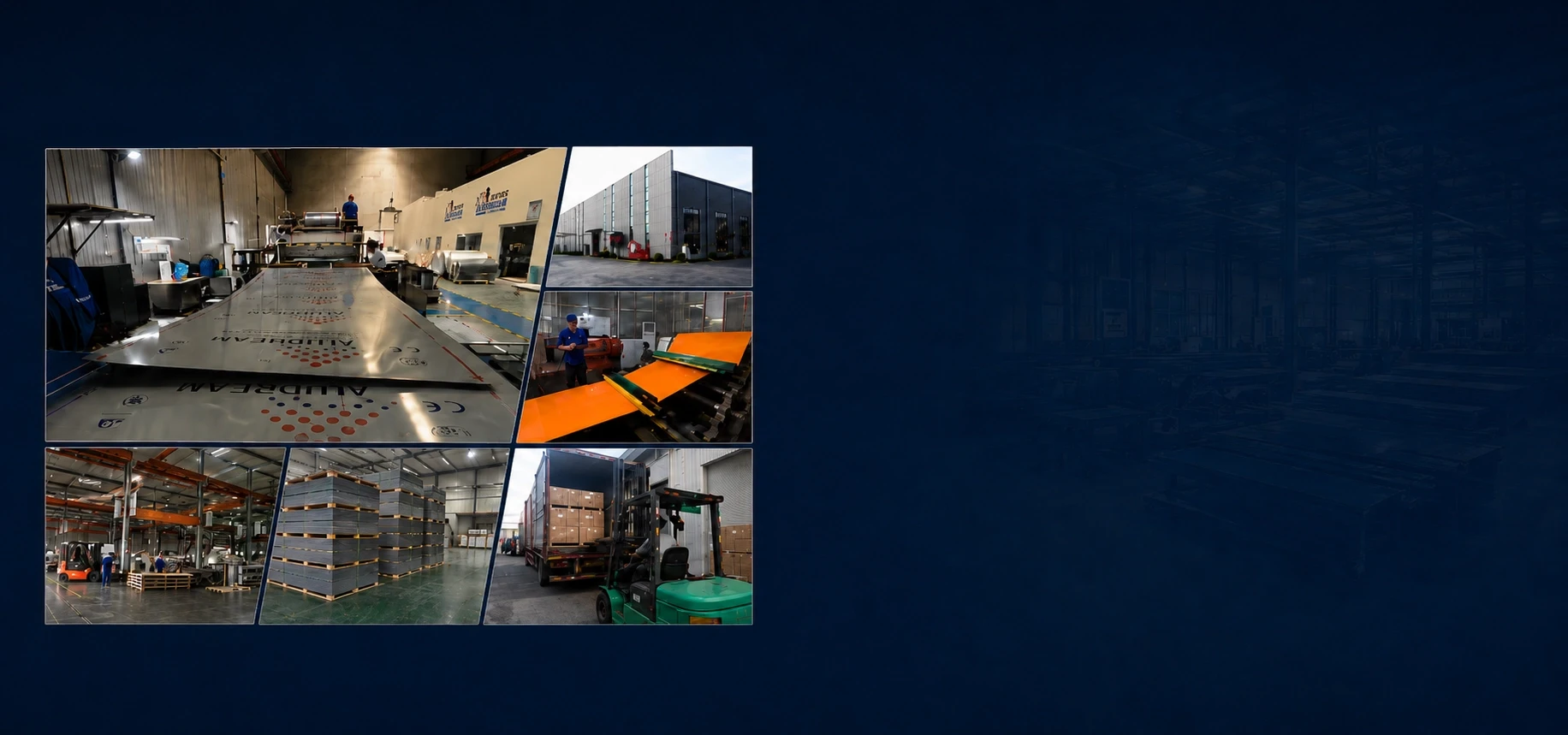 Aludream factory production lines, warehouse and container loading